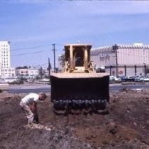 Views of redevelopment sites showing the demolition of buildings and reconstruction in the district. These views date from 1959 to 1964. Specific sites are not identified in this set of images
