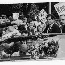 Senator Edward M. Kennedy, campaigning in Redding