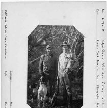 Photographs from Wild Legacy Book. "Game Warden Gray with live bobcat, Del Norte Co." "Taking Them Alive in Del Norte"