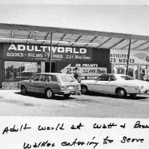Adult World at Watt and Roseville, where Walker is entering to serve papers