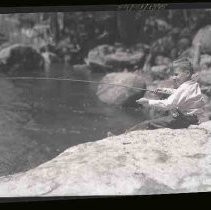 Boy fishing