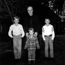 Father William Horgan with Krohn Boys