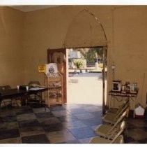 Interior view of the Sacramento City Cemetery Mortuary Chapel and Archives Office on the grounds of the cemetery