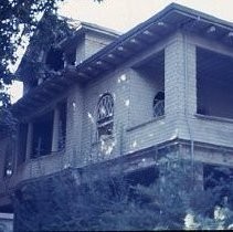 View of a two story Victorian House