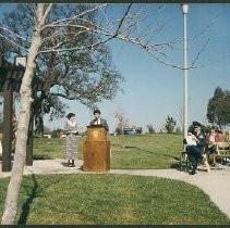 Walerga Park Plaque Dedication with Unknown Male Speaker and Woman