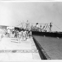 View of the "Taipei Victory" docking at the Sacramento Port, June 29, 1963