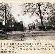 R street rail line at 13th street