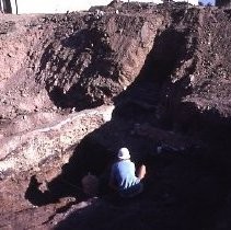 View of the Liberty House Department Store site and the archeological dig under way