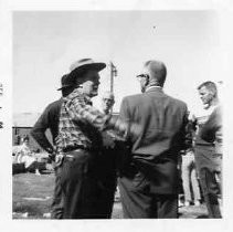 Irene Simpson Neasham. Bodie Dedication, Sept. 1964, L-R N. Wilson, A. Neasham, E. Hanson, and E. Powell