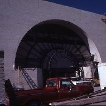 View of the construction site for Weinstock's Department Store on the K Street Mall or Downtown Plaza