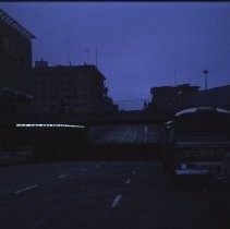 View of the redevelopment district before demolition of the buildings