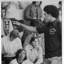 Davey Lopes (Major League second baseman and later Milwaukee Brewers manager) discusses baseball fundamentals during a clinic