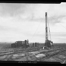 KFBK 50,000 Watt Tower, New AM Tower, 1st Construction photo of pumping new well