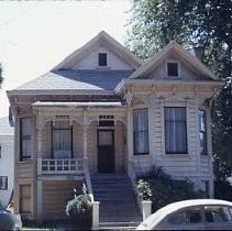 View of a two story Victorian House