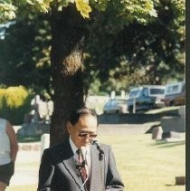 Tule Lake Linkville Cemetery Project 1989: Speaker at Ceremony