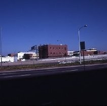 Old Sacramento. View of the Fratt Building under construction at 2nd and K Streets