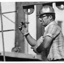 Foreman J. W. Lansdon during construction of Sacramento Community Center