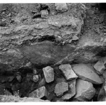 Drake's Bay. "Floor and fallen wall, possible Drake fort, Drakes Bay, California."
