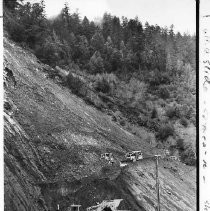 Heavy Equipment Works on Mudslide