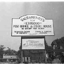 Post Office construction sign