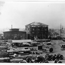 View of the Southern Pacific Company administration building under construction in 1905