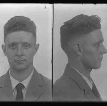 A double "mug" shot of a young man