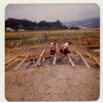 Photographs of Bolinas Bay. "Covering archaeological dig, Bolinas Lagoon, 8-21-74."
