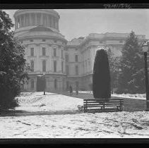 California State Capitol in snow