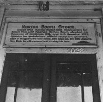Newton Booth store plaque