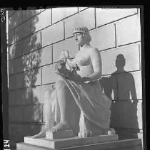 Statue at California State Library & Courts building — Calisphere