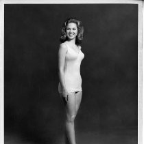 Linda Lillian Jonason, Miss Sacramento 1971, poses in a swimsuit