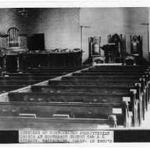 Interior of Westminster Presbyterian Church in Sacramento