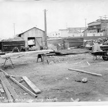 Exterior view of the Southern Pacific Railroad Shops Sand Blasting Operation