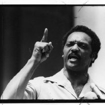 Jesse Jackson, the civil rights activist, founder of Rainbow/PUSH, and Baptist minister who ran for president in 1984 and 1988 and served as the first U.S. Shadow Senator from D.C. He was at a rally in Sacramento at the Capitol