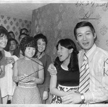 Robert T. (Bob) Matsui, celebrating election with wife Doris Matsui and others