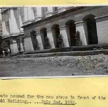 Construction of steps in front of state capitol building