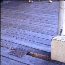 Old Sacramento historic district. Example of the plank sidewalks in the district