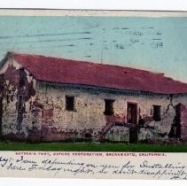 View of Sutter's Fort before restoration