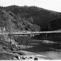 View of the old Bidwell Bar Bridge over the Feather River in Butte County