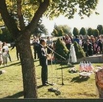 Tule Lake Linkville Cemetery Project 1989: Speaker at Ceremony