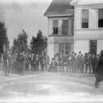 Young women playing basketball