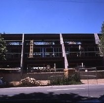 View showing the construction of the Riverfront Plaza Condominiums at 200 P Street between P and Q Streets
