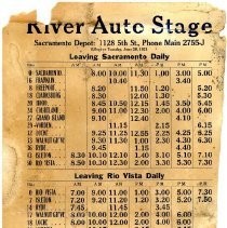 River Auto Stage schedule
