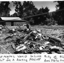 View of a scrap metal yard bought by the city of Chico for a housing development