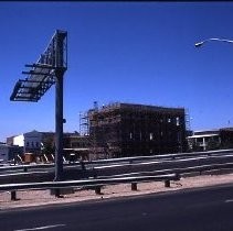 Old Sacramento. View of the Fratt Building under construction at 2nd and K Streets