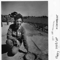 Historian Peggy Martin's research helps her recognize such artifacts of Benicia's waterfront past as the base of a horse-driven capstan used to move sailing ships