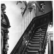 Circular staircase inside Stanford Home