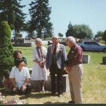 Tule Lake Linkville Cemetery Project 1989: Participants and Priests Converse