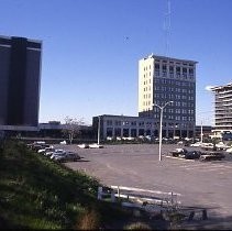 View of Parcel D-1 across Macy's Department Store next to Traveler's Hotel