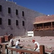 Old Sacramento. View of the What Cheer Service Court on the alley between K and L Streets